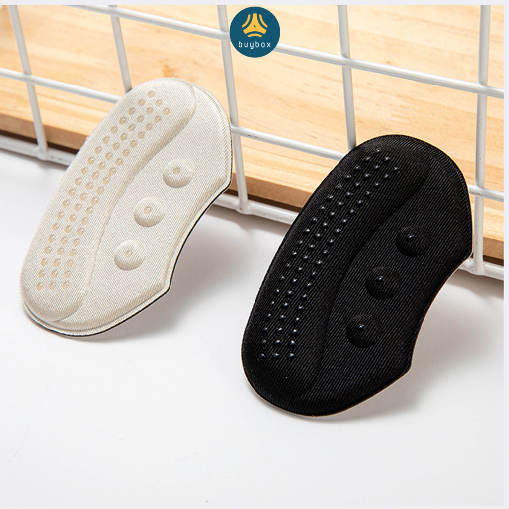Miếng lót giày mút EVA cao cấp ép vải, hạt lồi tặng độ bám giúp giảm size giày và chống đau gót sau - BuyBox - BBPK198