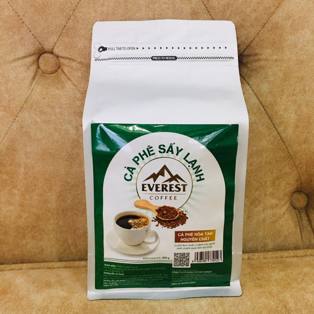 Tiện Lợi Cà Phê Đen Sấy Lạnh 100% Nguyên Chất EVEREST COFFEES. Hàng Xuất Khẩu Chất Lượng Quốc Tế