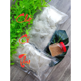 Combo 1kg bánh tráng phơi sương rìa ủ bơ mềm dẻo + muối nhuyễn tôm | Chợ Cô Thu