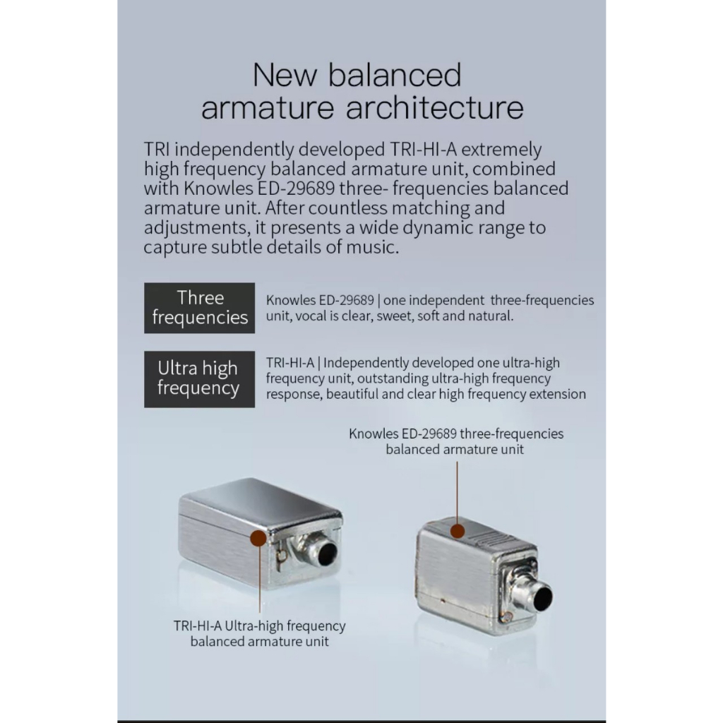 Tai nghe công nghệ Hybrid TRI STARSEA, Âm thanh độ chi tiết cao, Thiết kế đẹp