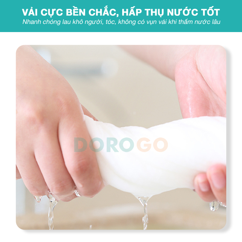 Khăn tắm nén du lịch 70x140cm an toàn loại dày DOROGO - KN1