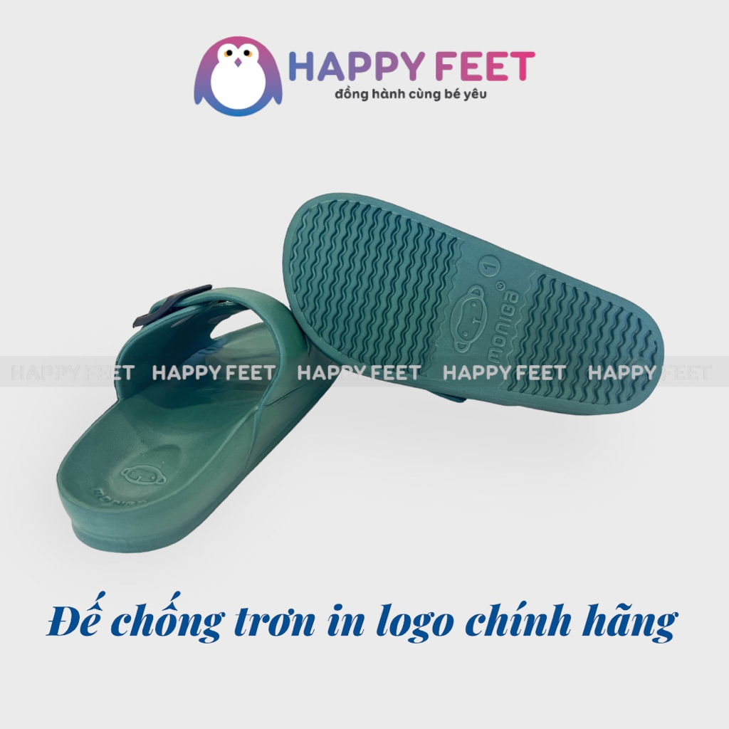 Dép lê cho bé, dép điều chỉnh quai siêu nhẹ hàng Thái Lan chính hãng Monobo - Happy Feet No2566