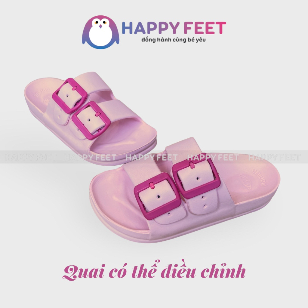 Dép lê cho bé, dép điều chỉnh quai siêu nhẹ hàng Thái Lan chính hãng Monobo - Happy Feet No2566