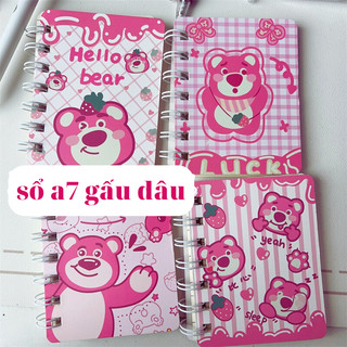 Sổ Tay Mini Lò Xo Bỏ Túi Hình Con Vật Cute Dễ thương khổ A7 Có Dòng Kẻ Dày 80 Tờ