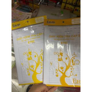 Giấy kiểm tra cấp 2 ,3 eras