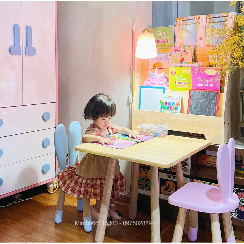 Ghế gỗ học cho bé ,ghế thỏ, ghế hươu, bàn học, ăn và chơi đa năng của Mindesign độ tuổi từ 12 tháng đến 12 tuổi!