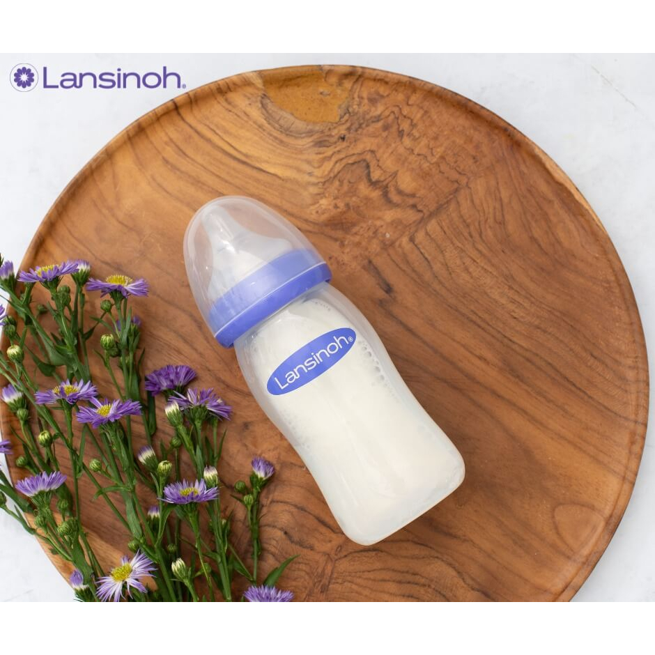 Bình sữa Cổ Rộng Cho Bé Lansinoh Dung Tích 240ml