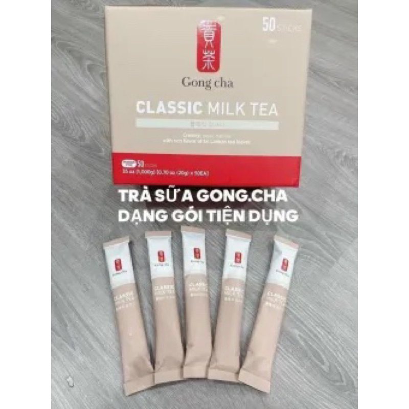 DATE 2024 Hộp 50 gói trà sữa GONG CHA mua tại Costco Mỹ