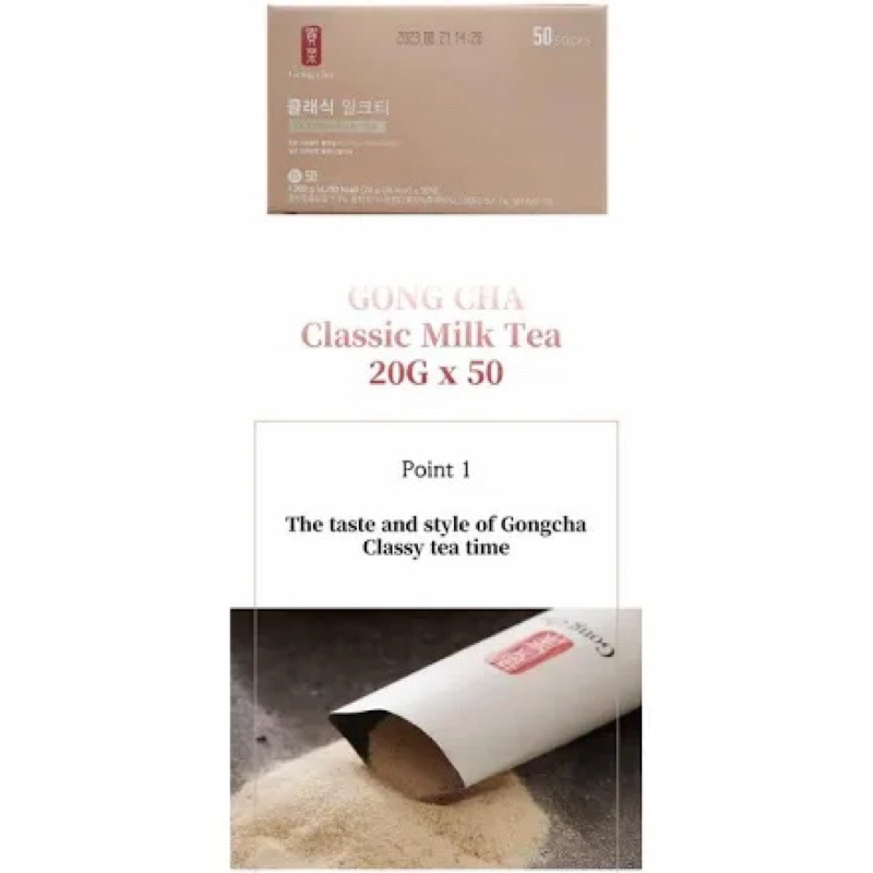 DATE 2024 Hộp 50 gói trà sữa GONG CHA mua tại Costco Mỹ