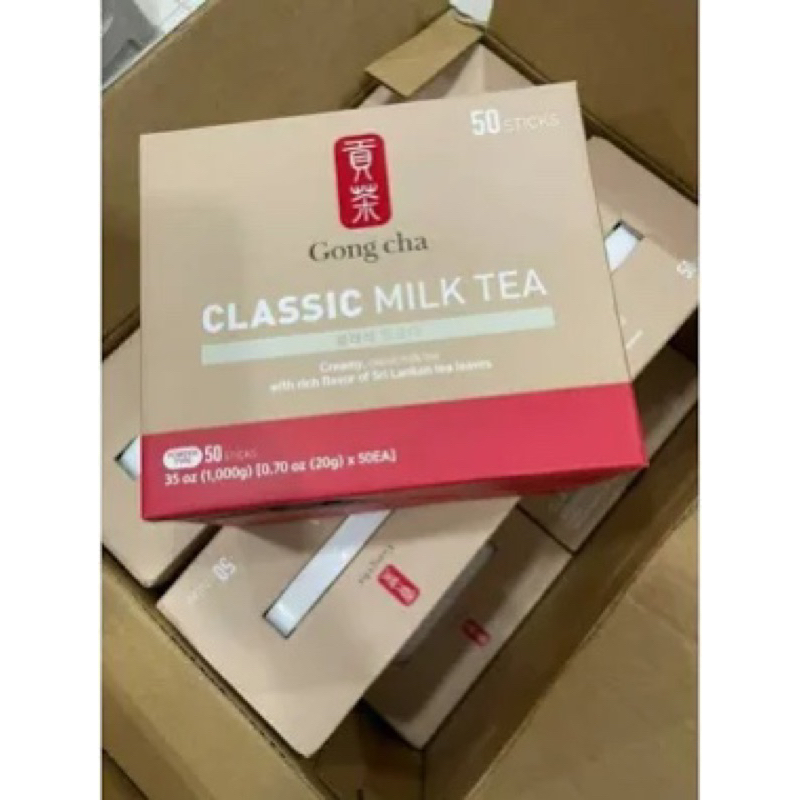 DATE 2024 Hộp 50 gói trà sữa GONG CHA mua tại Costco Mỹ