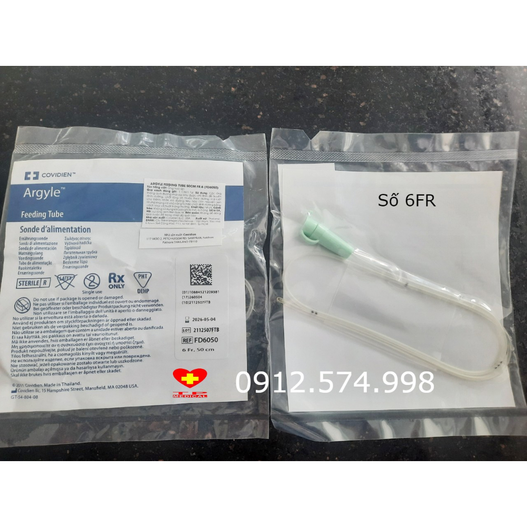 Dây cho ăn KANGAROO,dây nuôi ăn thông xông dạ dày KANGAROO Argyle Feeding Tube Covidien cho trẻ em và người lớn THÁI LAN