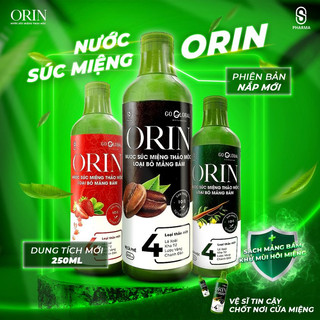 Nước Súc Miệng Thảo Mộc Orin 250ml ngừa sâu răng giảm viêm lợi nhiệt miệng kháng khuẩn sạch mảng bám khoang miệng