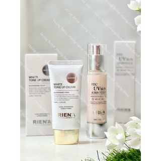 Nâng tone + chống nắng white toneup cream & stc uv sun ampoule