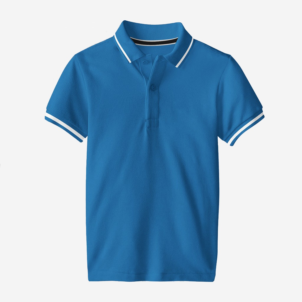 Áo polo nam trơn cổ bẻ vải cá sấu mát không nhăn phối viền tay cổ phong cách thể thao trẻ trung năng động