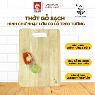 Thớt Gỗ Đức Thành Hình Chữ Nhật - Chất lượng gỗ cao su chất lượng cao - Dụng cụ nhà bếp cao cấp