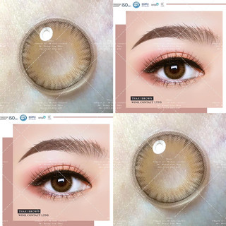 [ MẪU MỚI ] Lens Mắt Kính Áp Tròng Nâu - Xám Tây Không Độ  - Trùm Sỉ Lens