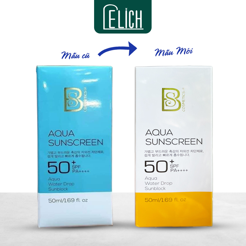 KEM CHỐNG NẮNG DƯỠNG ẨM BS COSMETICS - Aqua Water Drop Sunscreen SPF50+ PA++++ 50ml