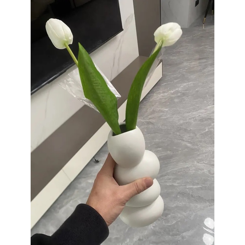 Bình gốm trang trí, bình hoa để tủ trưng bày phong cách tối giản sang trọng