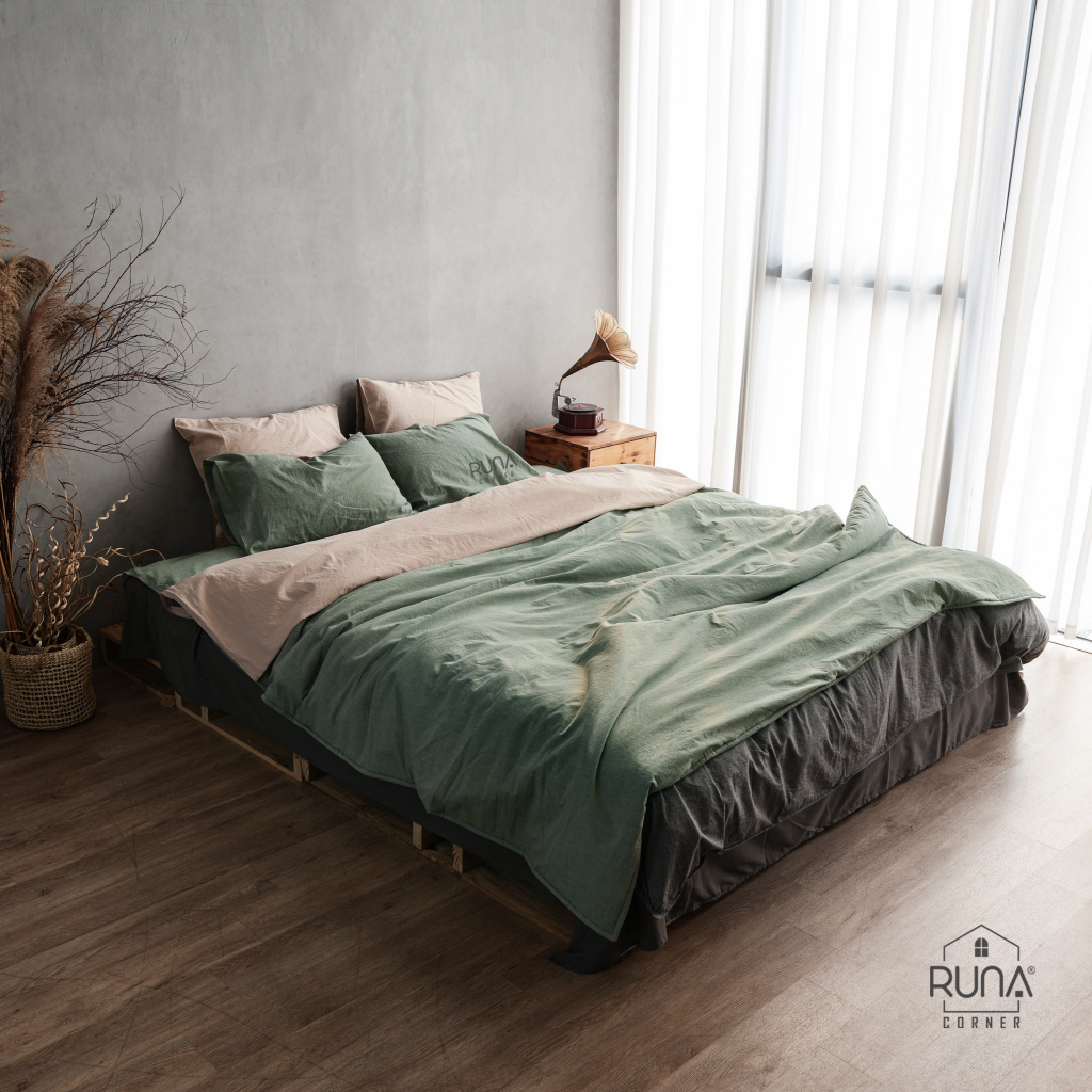 Vỏ Chăn Washed Cotton Chất Liệu Cotton Tinh Khiết  Mềm Mại, Thoáng Khí Kích Thước Lớn 2x2m2