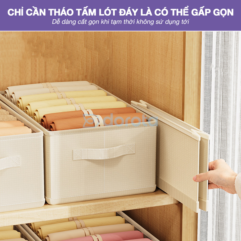 Hộp đựng quần áo 9 ngăn cao cấp DOROTA đựng đồ lót, sách vở gọn gàng gấp gọn AT898