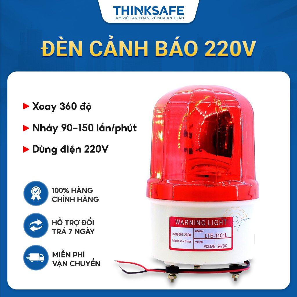 Đèn cảnh báo công trình thi công, đèn led xoay cảnh báo tín hiệu LTE-1101M sử dụng điện 220V - THINKSAFE