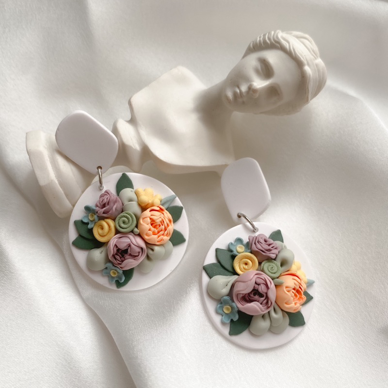 Khuyên tai đất sét nung Polymer Clay