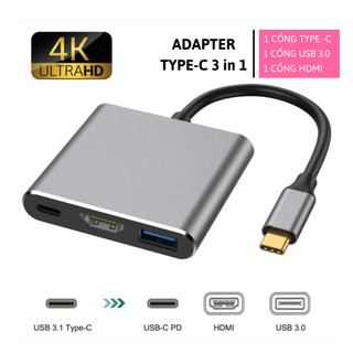 Hub usb type c to hdmi + usb + type c 3 in 1