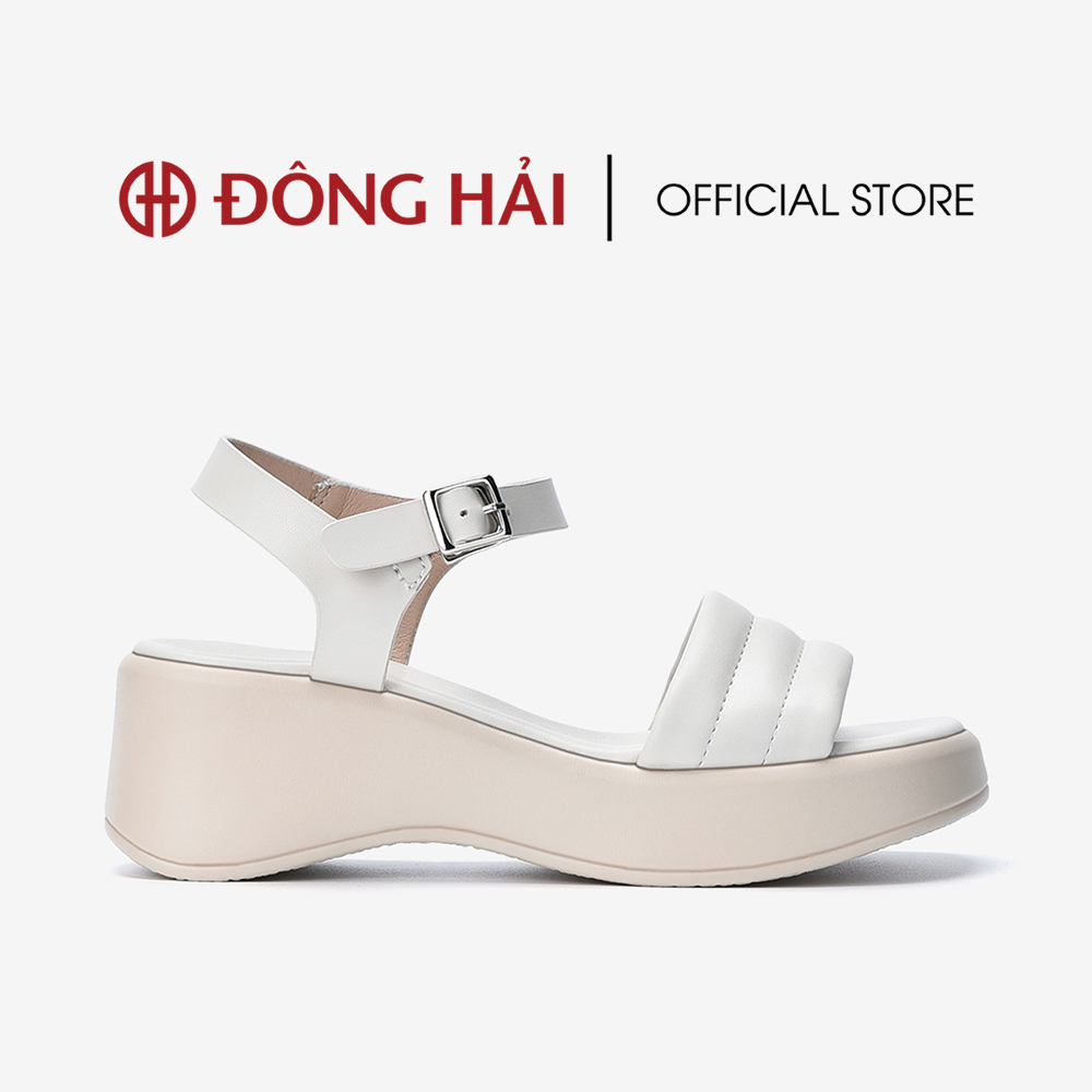 Giày Sandal Nữ Đông Hải Đế Xuồng Quai Ngang Chần Bông Cao 6cm - S32C4