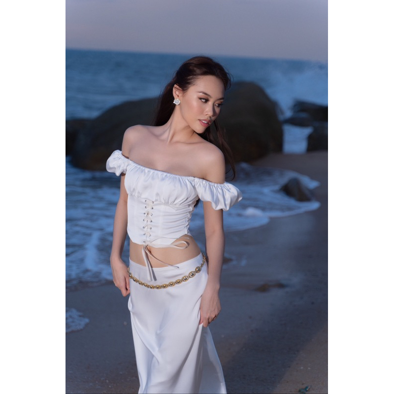 Chân Váy CORAL SILK SKIRT  - Chân váy đuôi cá - Chân váy lụa dài