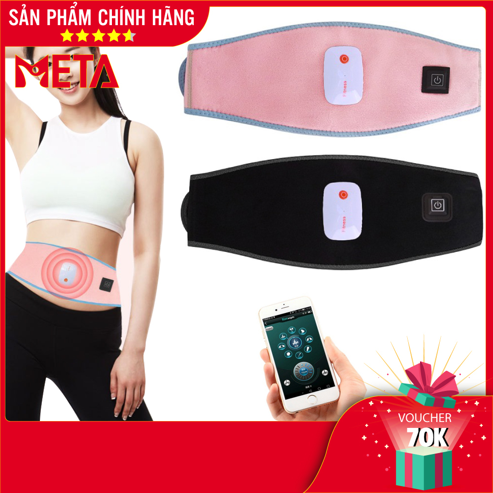 Đai massage giảm mỡ bụng Fitness 1102 , Máy rung giảm mỡ bụng kết nối App cao cấp - hỗ trợ giảm mỡ bụng , thon bụng