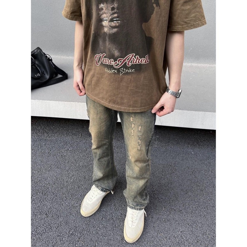 Dark Green Jeans - Quần jeans xanh đậm phong cách streetwear form suông