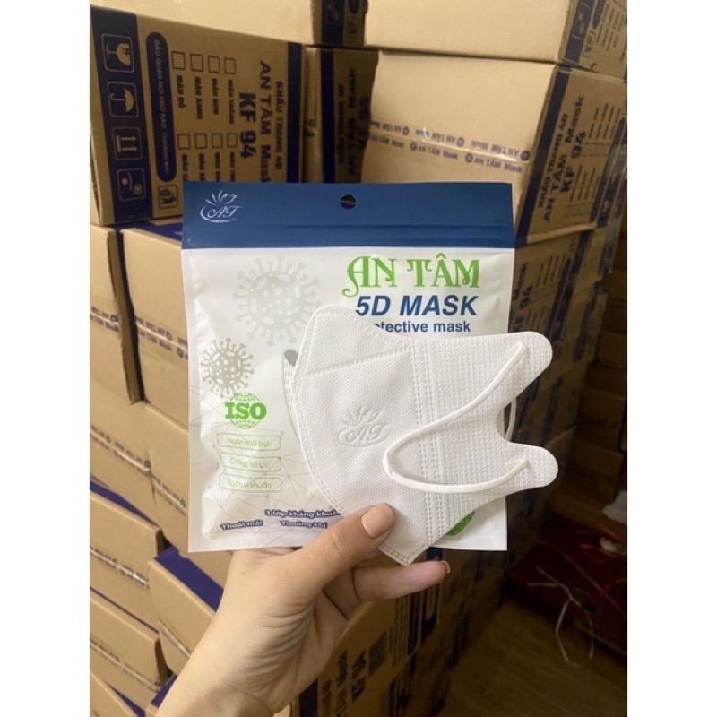 Gói 10 khẩu trang 5D AN TÂM