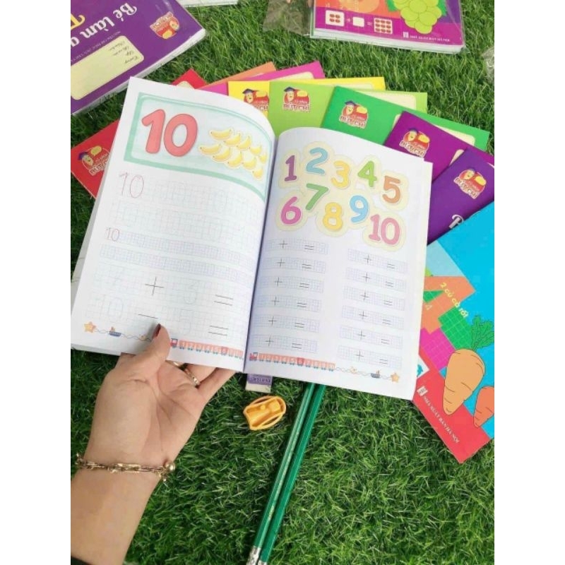 SET 10 QUYỂN TẬP TÔ SỐ VÀ TÔ CHỮ CHO BÉ TỪ 4 TUỔI ĐẾN 7 TUỔI
