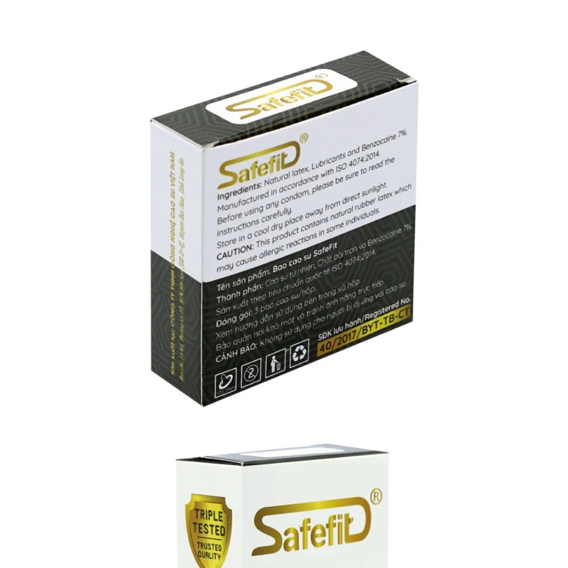 Bao cao su Safefit 4in1  gân , gai thắt kéo dài thời gian