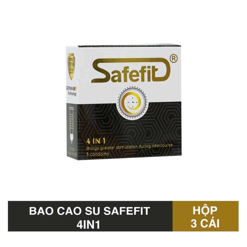 Bao cao su Safefit 4in1  gân , gai thắt kéo dài thời gian