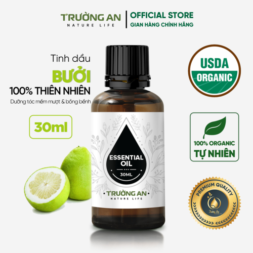 Tinh dầu Bưởi thiên nhiên TRƯỜNG AN hữu cơ kích thích mọc tóc giảm stress/ Quế/ Tràm Huế/ Cam/ Quýt/ Hoa Hồng/ Cà Phê.
