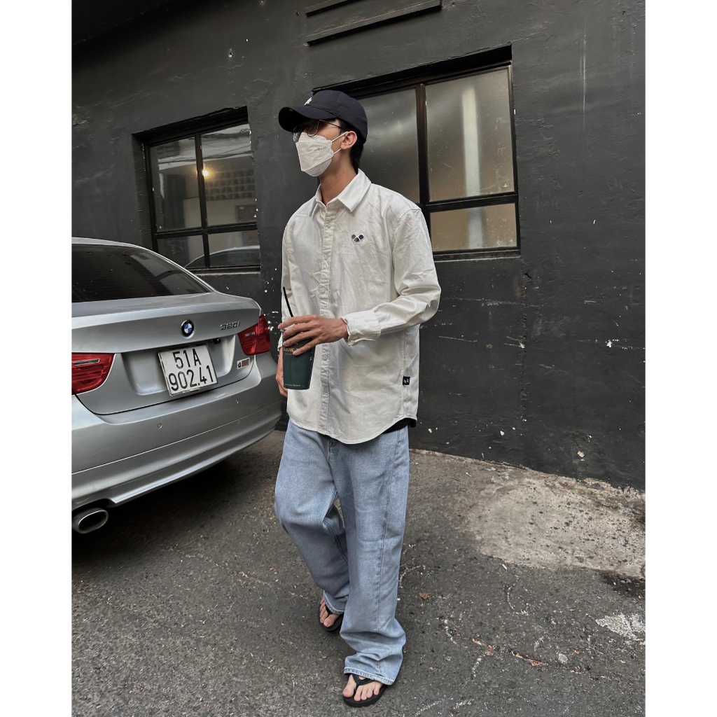 ÁO SƠ MI Oxford trắng Mini Logo CHUOTTRANG