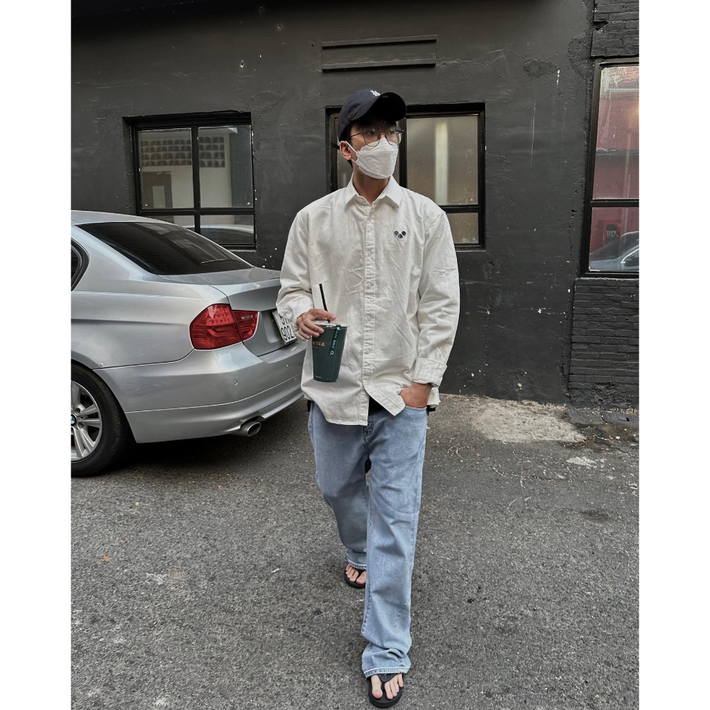 ÁO SƠ MI Oxford trắng Mini Logo CHUOTTRANG