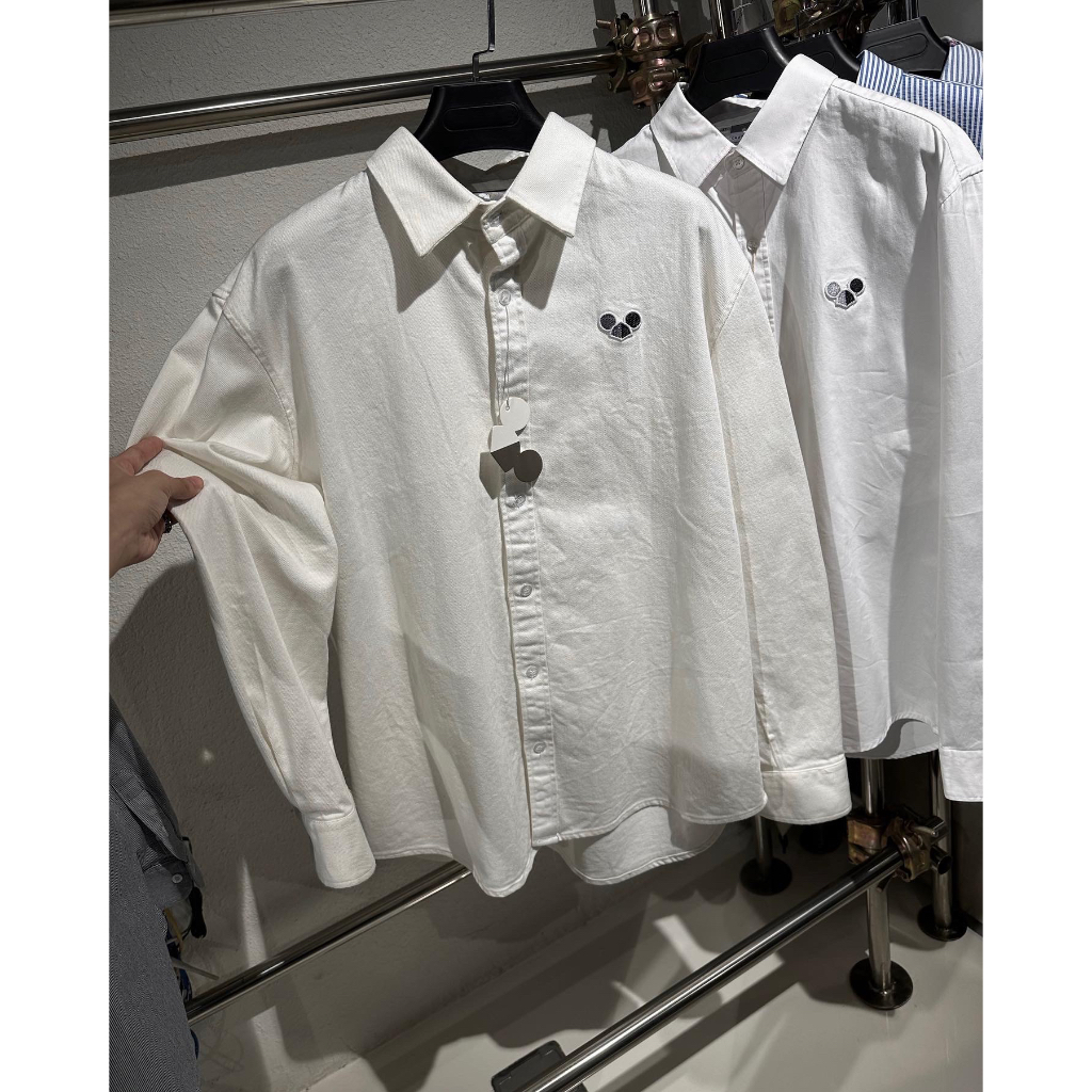 ÁO SƠ MI Oxford trắng Mini Logo CHUOTTRANG