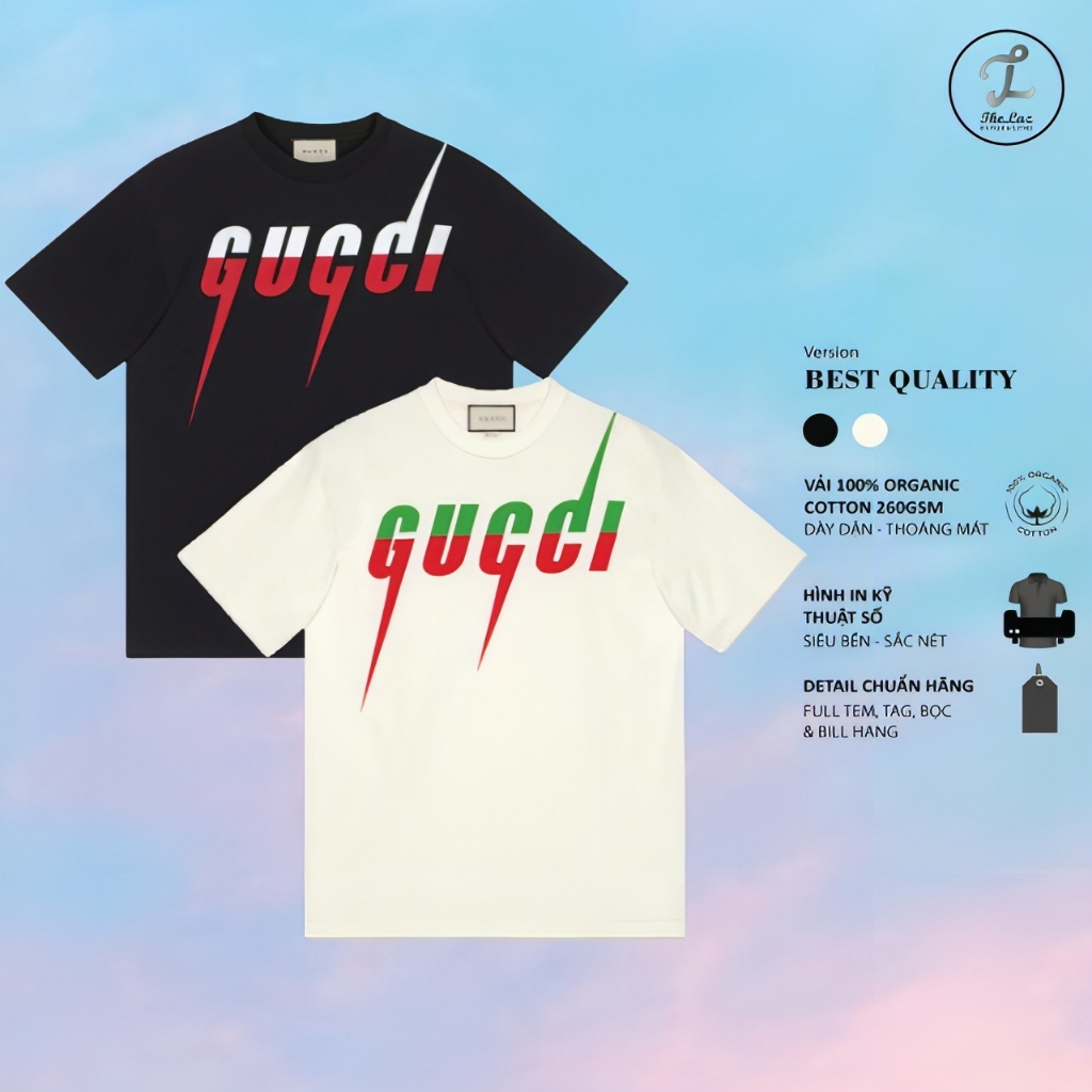 - Tee Gu.cci Blade Print cao cấp full tag túi, áo thun GU.CCI