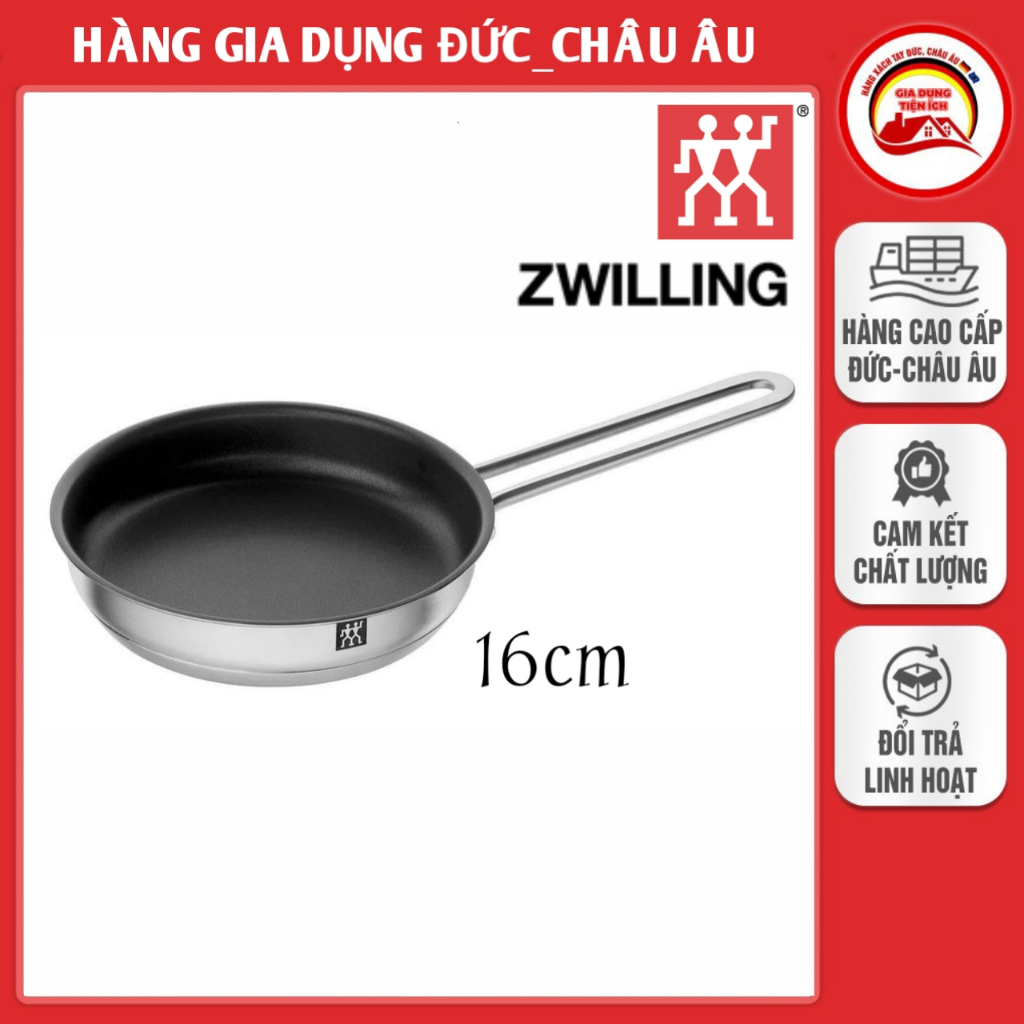 Chảo chống dính Mini Zwilling Pico 16cm, thép không gỉ 18/10, tay cầm cách nhiệt - hàng Đức