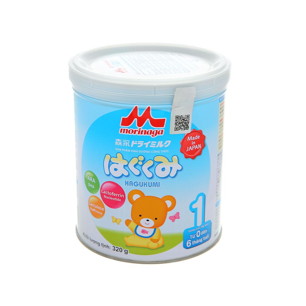 Sữa Bột Morinaga Hagukumi Số 1 320g (Cho Trẻ Sơ Sinh 0 - 6 Tháng)