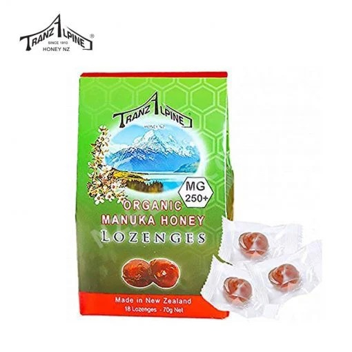 Kẹo mật ong Manuka Organic Manuka Honey Lozenges MG250+  -TranzAlpineHoney