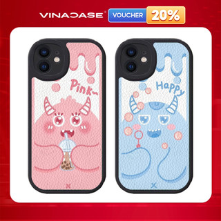 Ốp Lưng Iphone 16 Pro/16/15 Pro/14/12/11/XS Max/...Vân Da Viền Bảo vệ Camera Hình Thú 2 Sừng