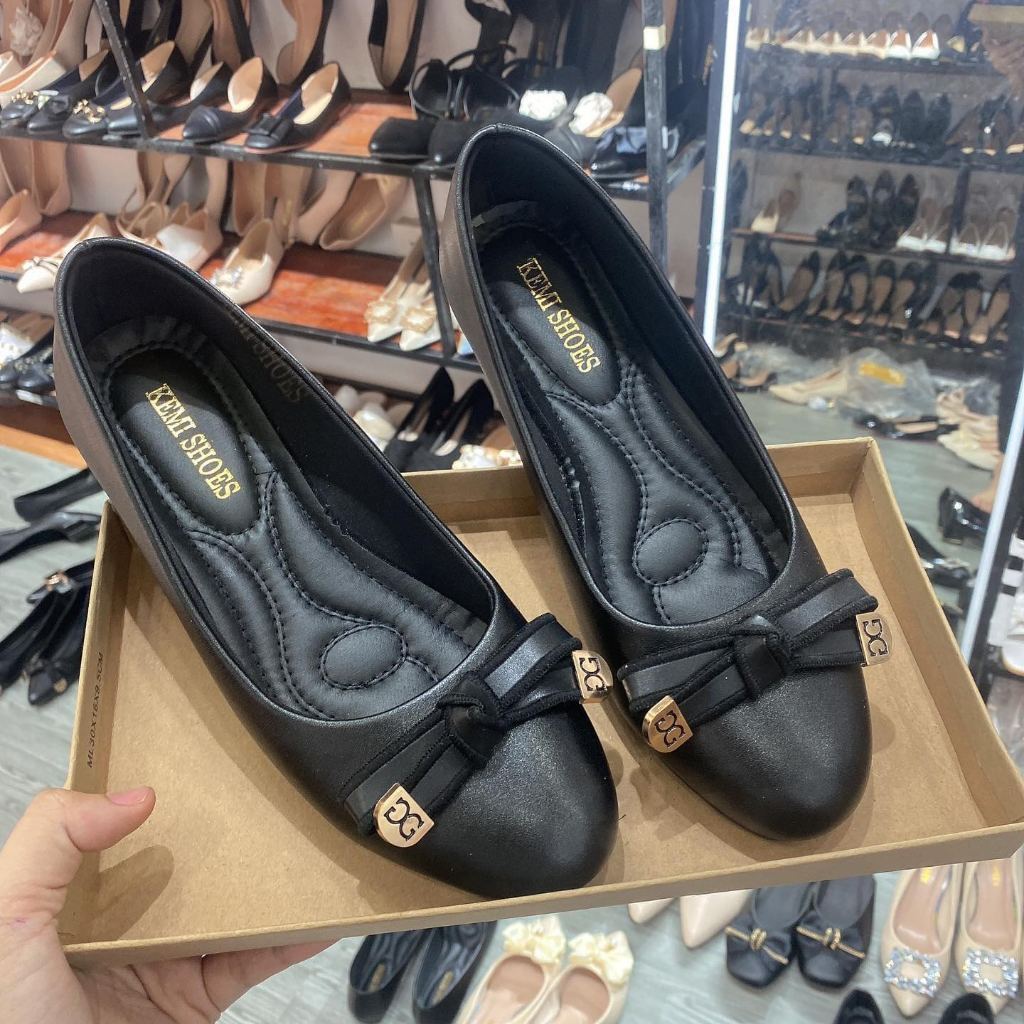 Giày búp bê bigsize đế dẻo da mêm S05 nơ gg