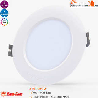 Đèn led âm trần downlight at04 9w, 12w, 16w, 25w ánh sáng vàng, trắng