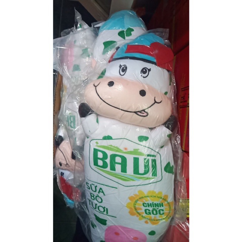 Bò sữa bông cho bé,Set chim cánh cụt kèm chăn