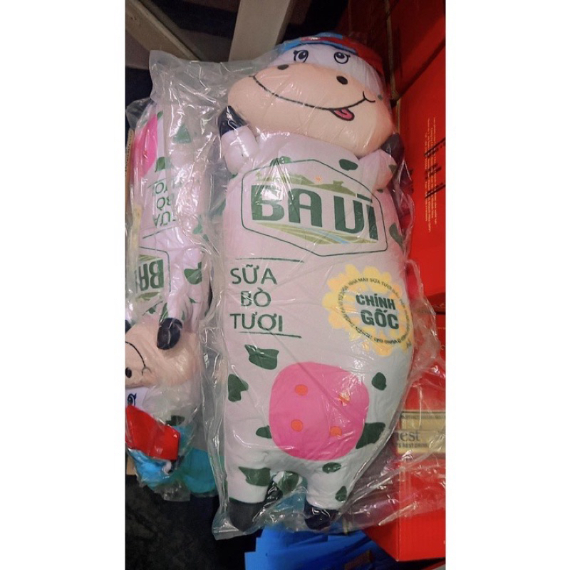 Bò sữa bông cho bé,Set chim cánh cụt kèm chăn