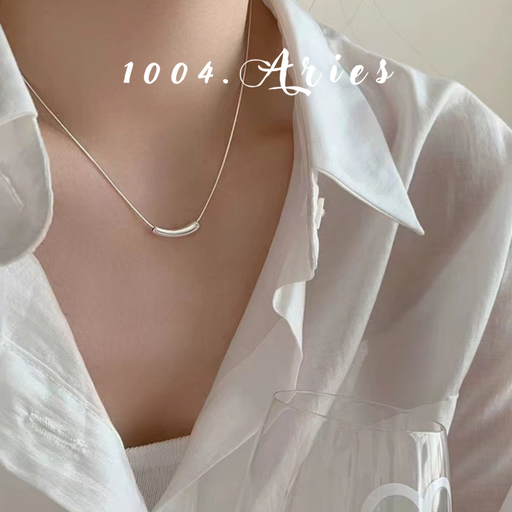 Dây chuyền nữ mặt mảnh cá tính bạc - 1004.ARIES