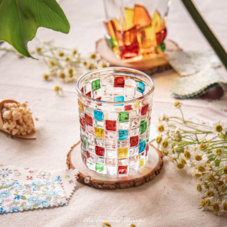 Cốc Thủy Tinh Uống Trà Họa Tiết Kaleidoscope